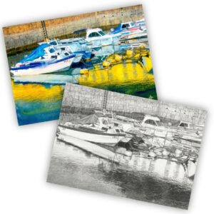 Yellow Reflections at St Helier Marina